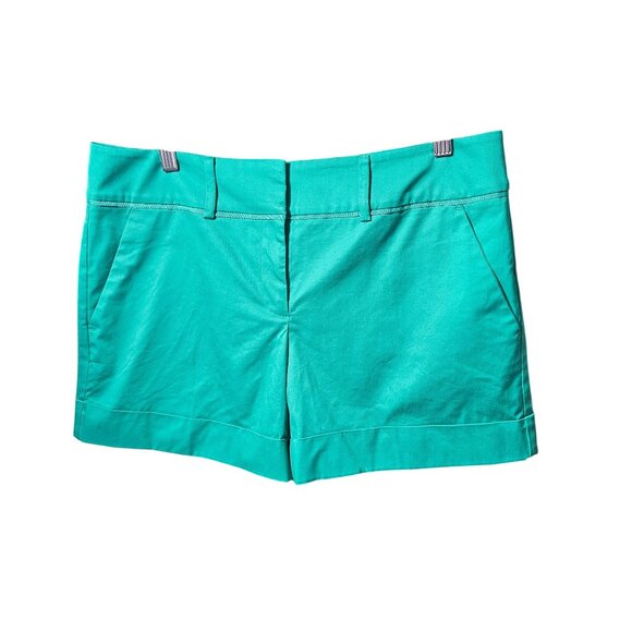 7th Avenue Design Studio Womens Green Cotton Blend Shorts Size 8 - Picture 1 of 6